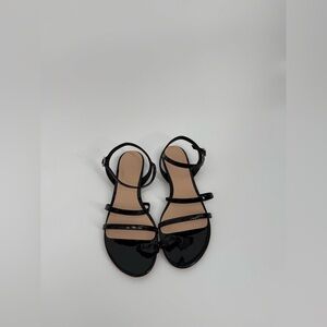 Club Monaco Black Flat Sandals Sz. 7.5 NIB Dustbag included